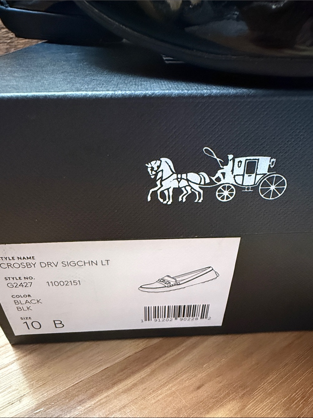 Coach Black Patent Leather Penny Loafers - Picture 2 of 5